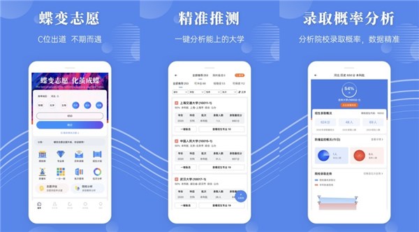 蝶变志愿app：一款2021年志愿模拟填报表格的app